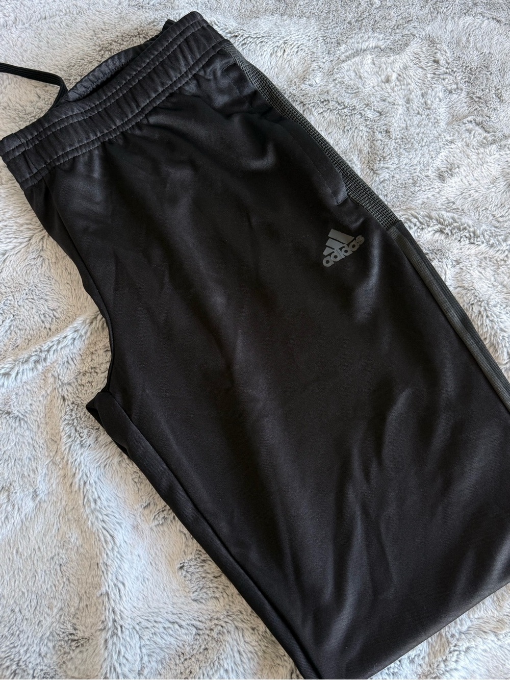 adidas Black Kids Joggers with Reflective Logo